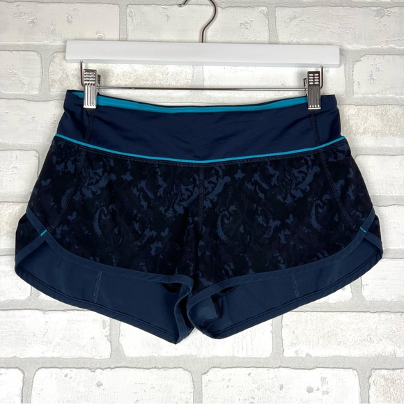 Lululemon Run: Speed Short, Beautiful Baroque Inkwell / Inkwell / Surge, Size 4 - Picture 4 of 12